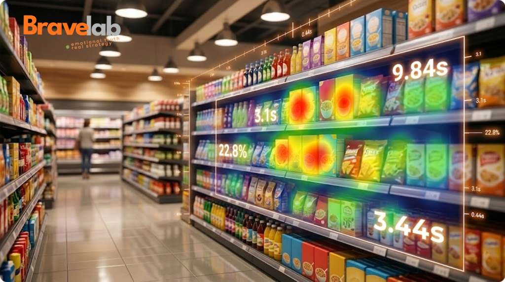 eye tracking retail góndola supermercado heatmap